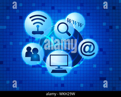 Social Media für World Wide Web und Nachricht senden Stockfoto