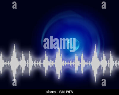 Sound Wave Hintergrund zeigt Sound Equalizer oder Frequenz Stockfoto