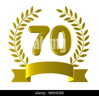 70. Geburtstag Bedeutung glücklich und 70. Stockfoto