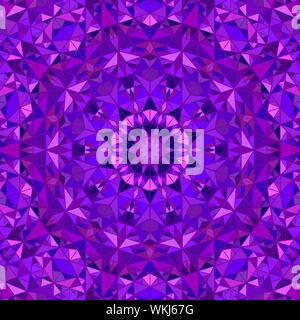 Abstrakte polygonalen Mosaikfliesen Muster mandala Hintergrund - bunte psychedelische Rundschreiben Vector Illustration Stock Vektor