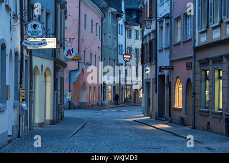 Straße in der Altstadt von Feldkirch, Österreich Stockfoto