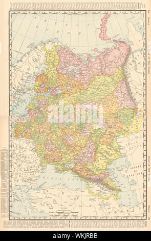 Russland IN EUROPA. Polen Ukraine Kaukasus Finnland. RAND MCNALLY 1906 alte Karte Stockfoto