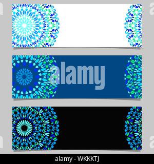 Kies Mandala banner Hintergrund - Abstrakt vektor design Elemente mit farbenfrohen Mandalas Stock Vektor