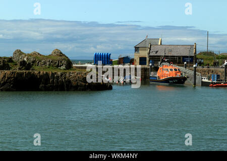 RNLI Lifeboat Station, Portpatrick, Dumfries and Galloway, Schottland, Großbritannien Stockfoto