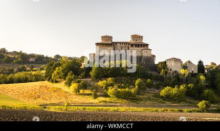 Castello di Torrechiara, Langhirano, Provinz von Parma, Emilia-Romagna, Italien Stockfoto