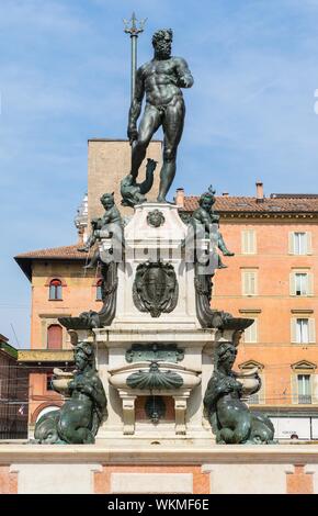 Neptunbrunnen, Fontana di Nettuno, Piazza Nettuno, Bologna, Emilia Romagna, Italien Stockfoto