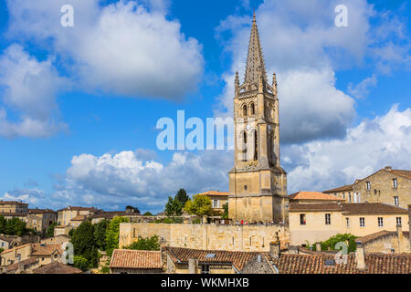 Ansicht von Saint-Emilion in Aquitanien, Frankreich Stockfoto