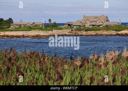 Bush Compound aka der Sommer weiße Haus in Walker's Point. Kennebunkport. Maine. USA Stockfoto