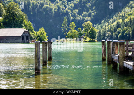 Lake Königssee in Berchtesgaden, Bayern, Deutschland Stockfoto