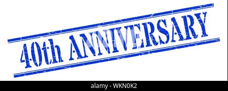 40. Jahrestag Stempel. 40. Jahrestag square Grunge unterzeichnen. 40. Jahrestag Stock Vektor