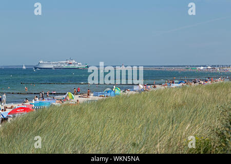 Segeln Fähre, Warnemünde, Rostock, Mecklenburg-Vorpommern, Deutschland Stockfoto