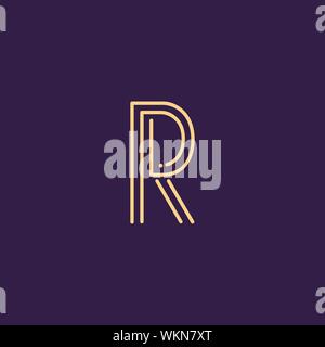 Kreative Innovative Initial logo RR R. minimalen Luxus Monogramm. Professionelles Design. Premium Business Schriftbild. Alphabet Symbol. Stock Vektor