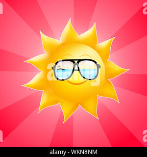 Lustige sun Cartoon Stockfoto