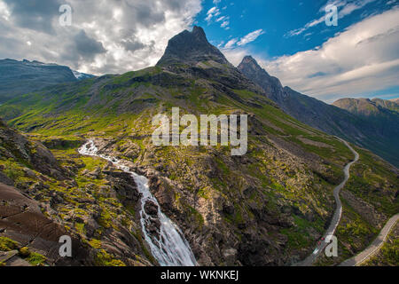 Trollstigen in Norwegen Stockfoto