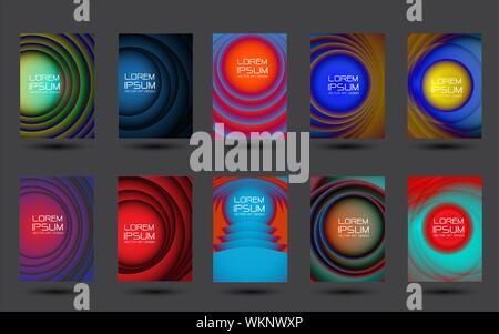 Abstract Kreise design bunt Set Sammlung auf grauem Hintergrund Design moderne futuristischen Vector Illustration. Stock Vektor