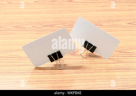 Karte und Clip Stockfoto