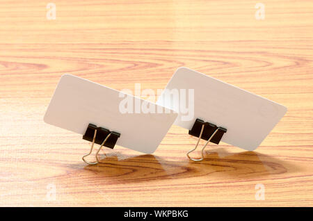Karte und Clip Stockfoto