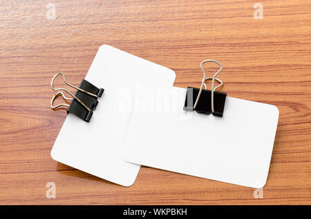 Karte und Clip Stockfoto