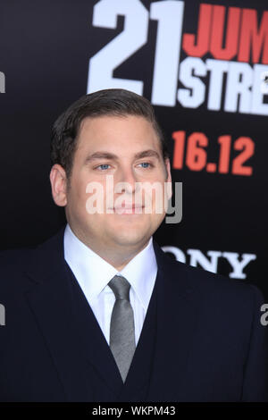 SMG1 NY1 La Jonah Hill 21 Jump 031312 21.JPG LOS ANGELES, Ca - 13. März: Jonah Hill bei der Premiere von Columbia Pictures' "21 Jump Street" am Grauman Chinese Theatre am 13. März. 2012 in Los Angeles, Kalifornien. (Credit: Stürme Media Group/Alamy leben Nachrichten Stockfoto