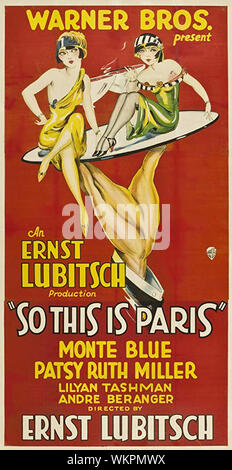 SO IST PARIS 1926 Warner Bros Film mit Monte Blue und Patsy Ruth Miller Stockfoto