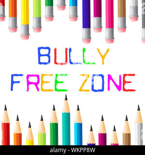 Bully Free Zone, d. h. kein Mobbing und Hilfe Stockfoto