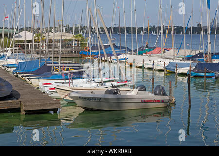 Marina am südlichen Seeufer, Außenalster, Hamburg, Deutschland Stockfoto