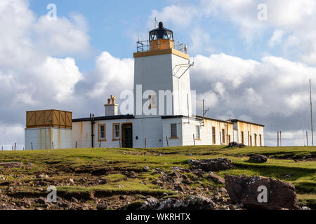 Eshaness Leuchtturm, Northmavine Halbinsel, Festland, Shetlandinseln, Schottland, UK Stockfoto