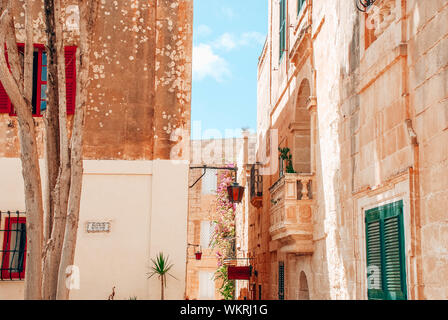 Die Stille Stadt Mdina, Malta Stockfoto