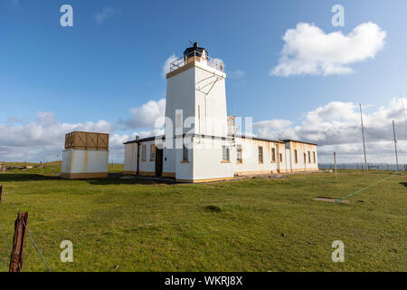 Eshaness Leuchtturm, Northmavine Halbinsel, Festland, Shetlandinseln, Schottland, UK Stockfoto