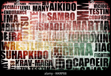 Martial Arts verschiedene Formen der Bekämpfung Stockfoto