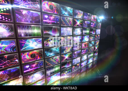 Digital-Collage zeigt Disco Bilder generiert Stockfoto