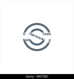 CS und SC kreative Erste basierte schreiben Symbol logo vector Designs Stock Vektor