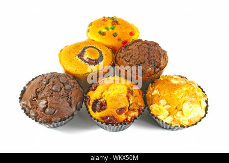 Verschiedene Kuchen und Muffins Stockfoto