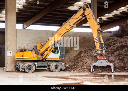 Schwere Hydraulikbagger, Erdbewegungsarbeiten Stockfoto