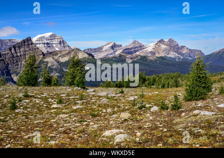 Malerische Aussicht auf die Berge in Banff National Park in der Nähe von Ägypten Lake, Alberta, Kanada Stockfoto