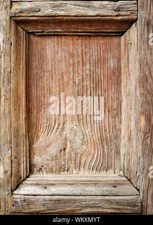 Detail einer alten Holztür. Stockfoto
