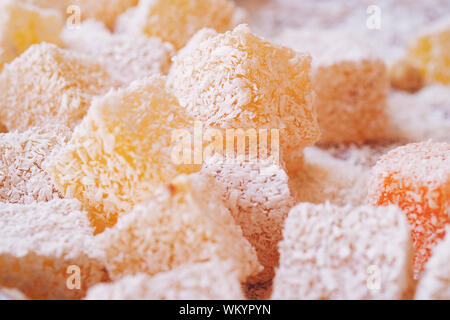 Sortierte Turkish Delight Bars (Zucker überzogen soft Candy) Stockfoto