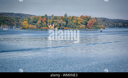 Ein Bild von der Rose Island im Herbst Stockfoto