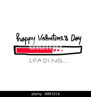 Happy Valentine's Day laden Wort Vector Illustration Stock Vektor