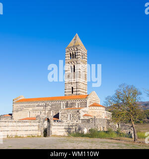 Santa Trinità di Saccargia, schöne romanische Kirche im Norden von Sardinien Sassari Provinz. Itay. Stockfoto