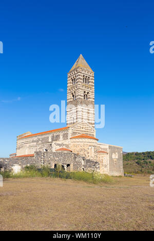 Santa Trinità di Saccargia, schöne romanische Kirche im Norden von Sardinien Sassari Provinz. Itay. Stockfoto