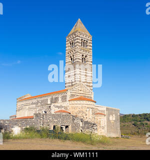 Santa Trinità di Saccargia, schöne romanische Kirche im Norden von Sardinien Sassari Provinz. Itay. Stockfoto