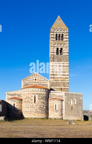 Santa Trinità di Saccargia, schöne romanische Kirche im Norden von Sardinien Sassari Provinz. Itay. Stockfoto