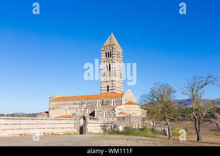 Santa Trinità di Saccargia, schöne romanische Kirche im Norden von Sardinien Sassari Provinz. Itay. Stockfoto