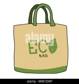 Eco Beutel cartoon Vector Illustration Stock Vektor