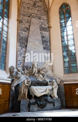 Mausoleum von Marschall Moritz von Sachsen, Thomaskirche, Straßburg, Frankreich Stockfoto