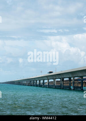 Blick auf Seven Miles Bridge in Key West, Florida, USA. Stockfoto