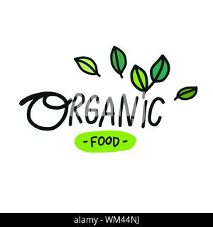 Organic Food logo Vector Illustration Stock Vektor