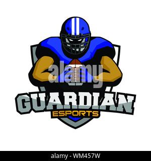 American Football Logo und Abzeichen. Abbildung: Vektor. Sport Logo. Branding Stock Vektor