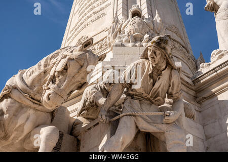 Marques de Pombal Statue in Lissabon Stockfoto